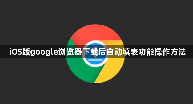 iOS版google浏览器下载后自动填表功能操作方法1
