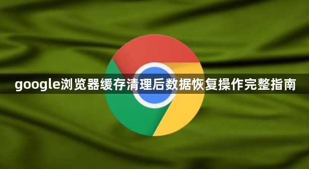 google浏览器缓存清理后数据恢复操作完整指南1