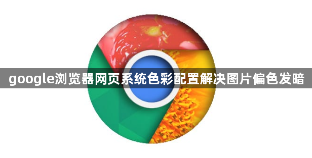 google浏览器网页系统色彩配置解决图片偏色发暗1