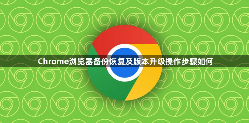 Chrome浏览器备份恢复及版本升级操作步骤如何1
