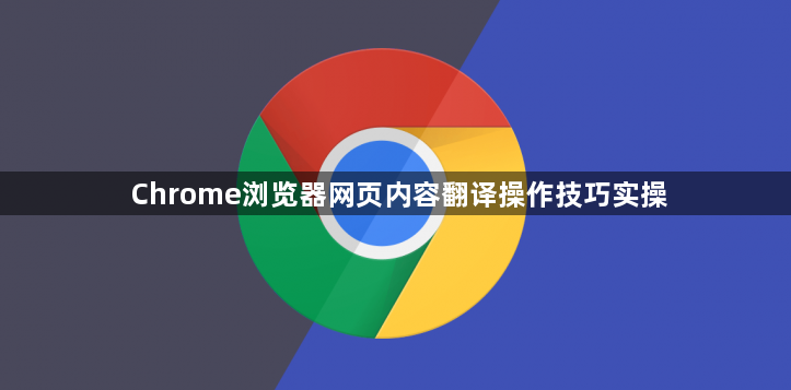 Chrome浏览器网页内容翻译操作技巧实操1
