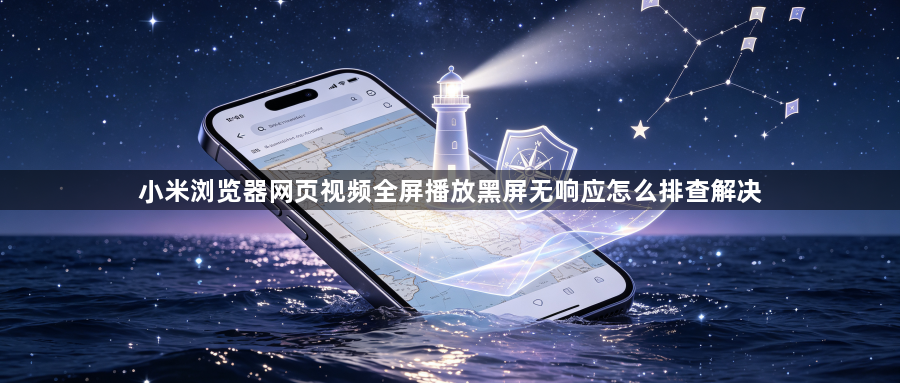 小米浏览器网页视频全屏播放黑屏无响应怎么排查解决1