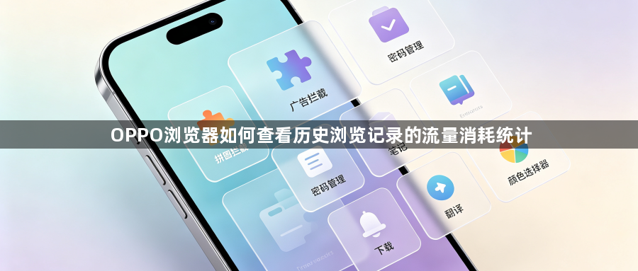 OPPO浏览器如何查看历史浏览记录的流量消耗统计1