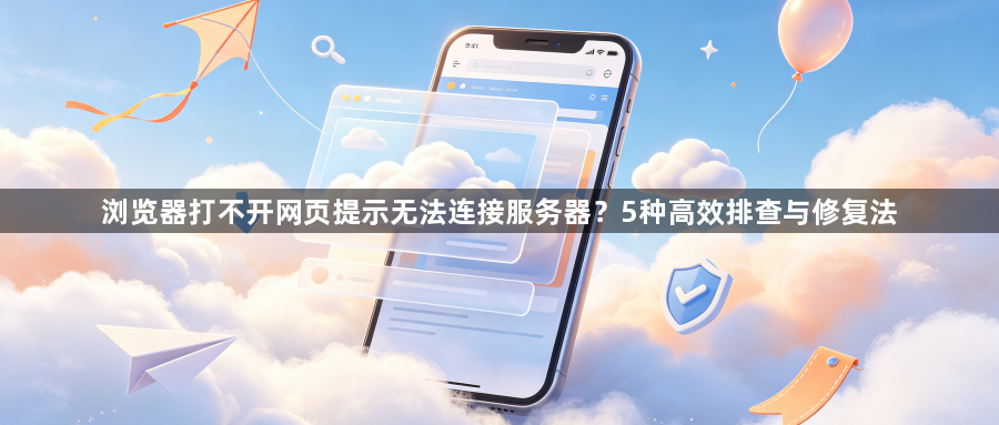 浏览器打不开网页提示无法连接服务器？5种高效排查与修复法1