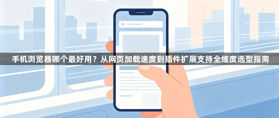 手机浏览器哪个最好用?从网页加载速度到插件扩展支持全维度选型指南1