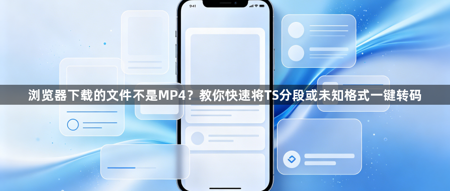 浏览器下载的文件不是MP4?教你快速将TS分段或未知格式一键转码1