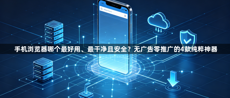 手机浏览器哪个最好用、最干净且安全？无广告零推广的4款纯粹神器1