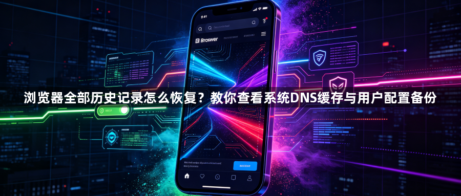 浏览器全部历史记录怎么恢复?教你查看系统DNS缓存与用户配置备份1